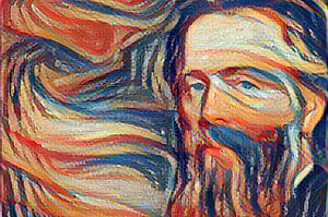 herman melville portrait de Eaton à la manière de Munch