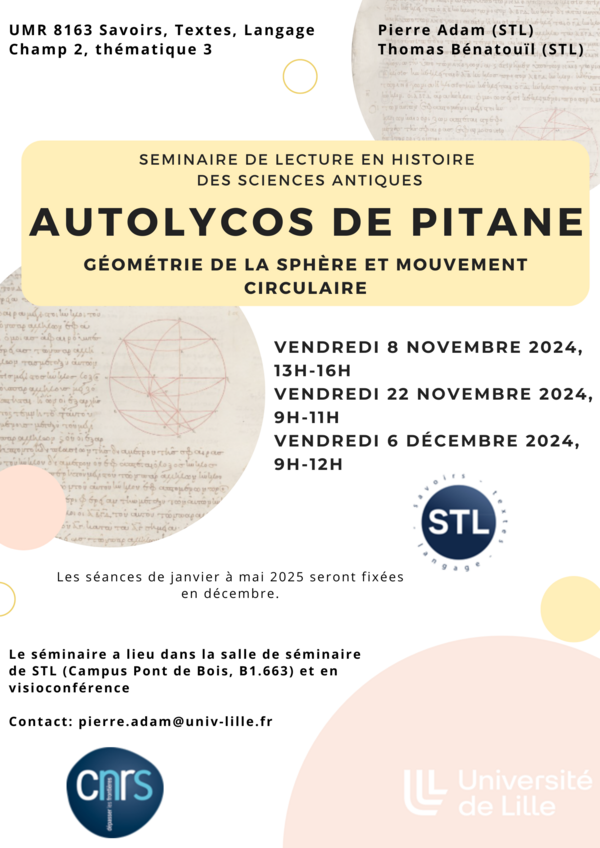 Séminaire Autolycos de Pitane 2024